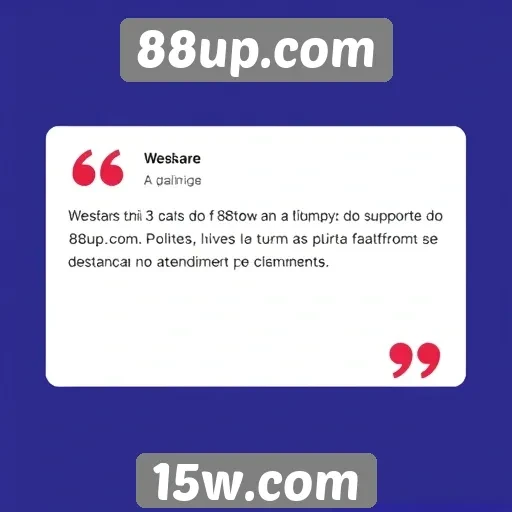 Feedback dos usuários sobre o suporte do 88up.com